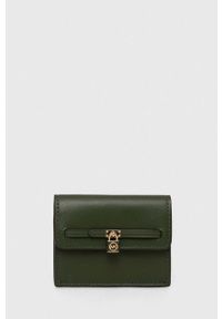 MICHAEL Michael Kors portfel skórzany damski kolor zielony. Kolor: zielony. Materiał: skóra