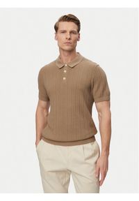 JOOP! Jeans Polo Colinor 30101603 Beżowy Regular Fit. Typ kołnierza: polo. Kolor: beżowy. Materiał: bawełna #1