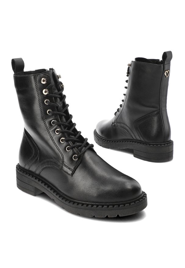 Czarne Botki Marco Tozzi Buty Ocieplane Damskie. Okazja: na co dzień. Kolor: czarny. Materiał: skóra. Obcas: na obcasie. Styl: casual, elegancki, klasyczny. Wysokość obcasa: niski