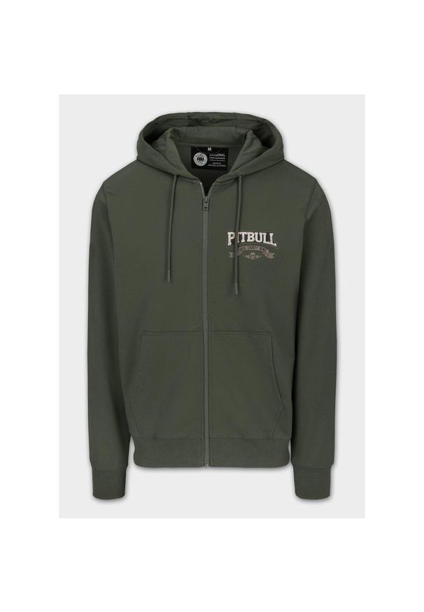 PITBULL - Bluza męska Pitbull rozpinana z kapturem TROUBLEMAKER. Typ kołnierza: kaptur. Kolor: zielony