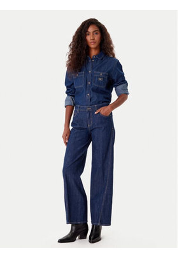 Guess Jeans Jeansy W5BA2T D002A Niebieski Wide Leg. Kolor: niebieski