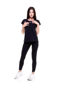 LEONE 1947 APPAREL - Podstawowy damski t-shirt z krótkim rękawem i okrągłym dekoltem. Kolor: czarny, biały, wielokolorowy. Materiał: tkanina. Długość rękawa: krótki rękaw. Długość: krótkie. Sport: fitness