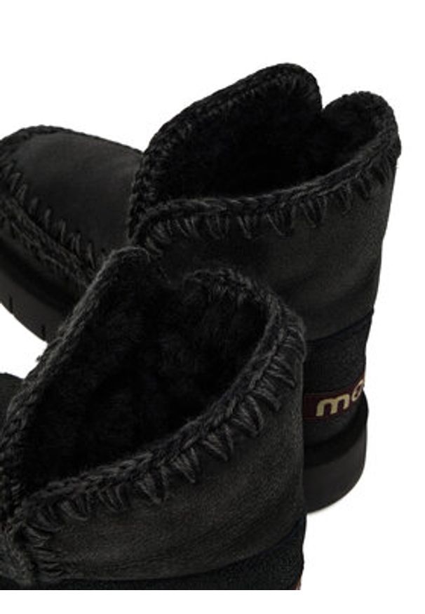 Mou Śniegowce MU.FW531002B Czarny. Kolor: czarny. Materiał: skóra, zamsz