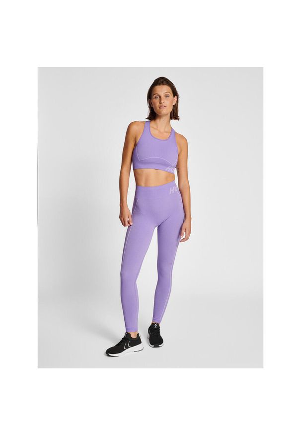 Legging bezszwowa kobieta Hummel Te Christel. Kolor: fioletowy, niebieski, wielokolorowy. Materiał: dzianina, prążkowany, materiał. Sport: fitness