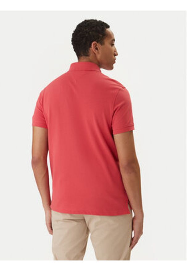 TOMMY HILFIGER - Tommy Hilfiger Polo 1985 MW0MW17770 Koralowy Regular Fit. Typ kołnierza: polo. Kolor: pomarańczowy. Materiał: bawełna