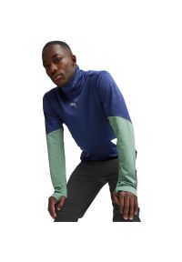 Bluza Puma Individual Winterized Top, Mężczyźni. Kolor: niebieski. Materiał: poliester, materiał