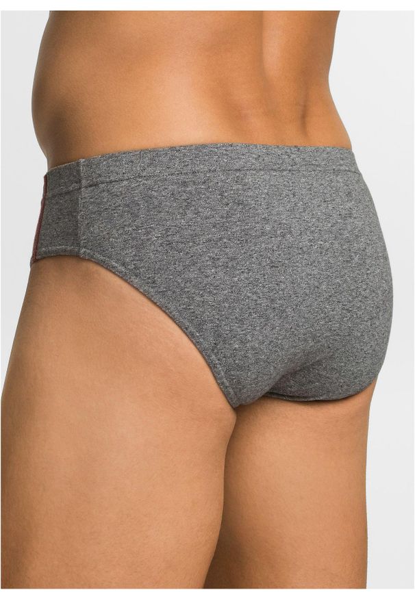 bonprix - Slipy maxi z bawełną (zestaw 5 szt.). Kolor: szary. Materiał: bawełna