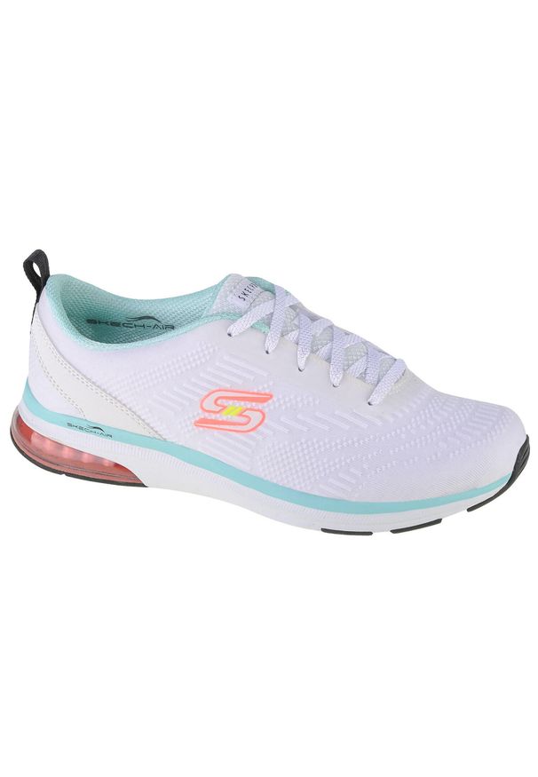 skechers - Buty do chodzenia damskie, Skechers Skech-Air Edge - Mellow Days. Kolor: biały, wielokolorowy. Materiał: materiał, guma, syntetyk. Sport: turystyka piesza