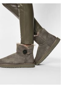 Ugg Śniegowce W Mini Bailey Button II 1016422 Szary. Kolor: szary. Materiał: skóra #6