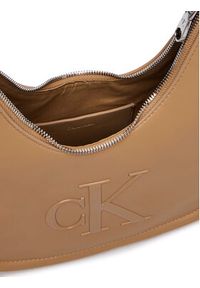 Calvin Klein Torebka Bold Ck Small Crescent LV04F3561G Beżowy. Kolor: beżowy. Materiał: skórzane #3
