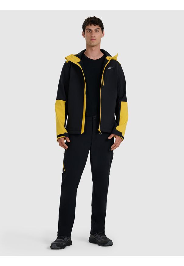 4f - 4F Kurtka softshell wiatroodporna membrana 8000 męska - żółta M. Kolor: żółty. Materiał: softshell