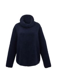 Regatta - Polarowy Top Damski Puszysta Z Nakryciem Na Głowę Ria. Kolekcja: plus size. Kolor: niebieski. Materiał: polar. Styl: sportowy. Sport: turystyka piesza