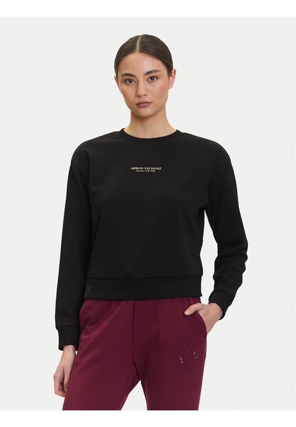 Armani Exchange Bluza XW001451 AF10830 MC021 Czarny Relaxed Fit. Kolor: czarny. Materiał: bawełna