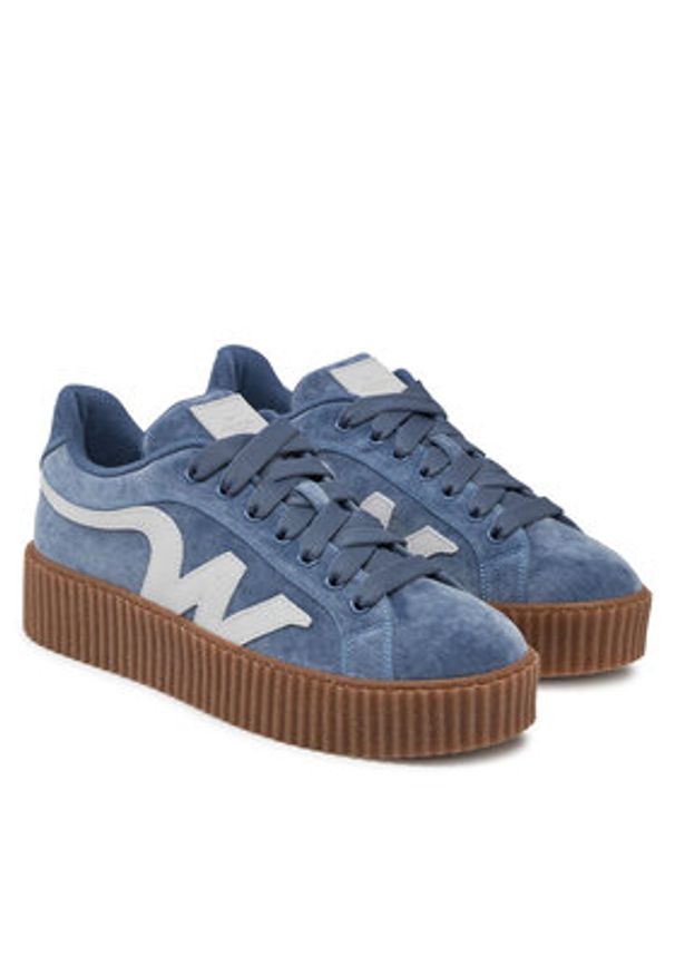 Weekend Max Mara Sneakersy 2515761094600 Niebieski. Kolor: niebieski. Materiał: zamsz, skóra