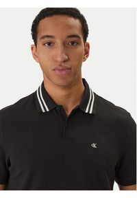 Calvin Klein Jeans Polo Monogram LV04RC276G Czarny Slim Fit. Typ kołnierza: polo. Kolor: czarny. Materiał: bawełna #3