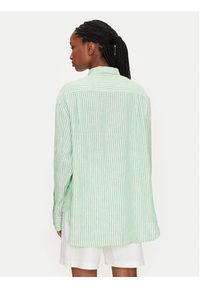 Lacoste Koszula CF0054 Zielony Oversize. Kolor: zielony. Materiał: len