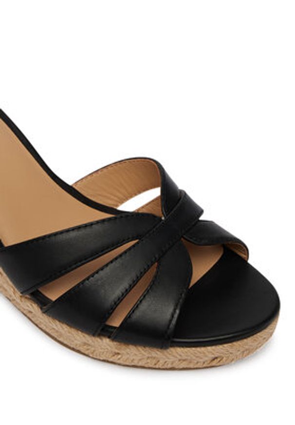 Lauren Ralph Lauren - LAUREN RALPH LAUREN Espadryle 802P04433001 Czarny. Kolor: czarny. Materiał: skóra