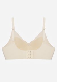 Born2be - Jasnobeżowy Usztywniany Biustonosz Bezszwowy Bez Fiszbin Pretiona. Kolor: beżowy. Materiał: materiał #2