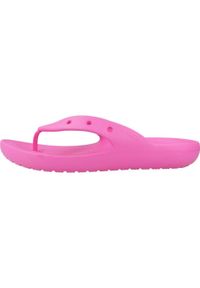 Klapki Crocs Model Classic Flip V2 Kolor Rose. Kolor: różowy. Materiał: syntetyk, materiał. Styl: sportowy