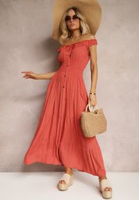 Renee - Czerwona Sukienka Kilroy. Kolor: czerwony. Długość rękawa: bez rękawów. Sezon: lato. Typ sukienki: rozkloszowane. Styl: boho. Długość: maxi #4
