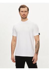 Karl Lagerfeld - KARL LAGERFELD T-Shirt 755024 542221 Biały Regular Fit. Typ kołnierza: dekolt w karo. Kolor: biały. Materiał: bawełna