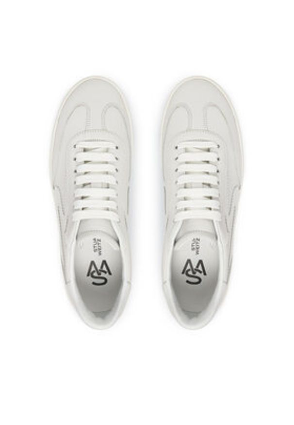 Stuart Weitzman Sneakersy Runaround SL059 Biały. Kolor: biały. Materiał: skóra