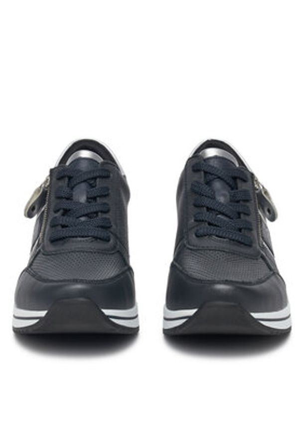 Remonte Sneakersy D0T04-14 Czarny. Kolor: czarny. Materiał: skóra