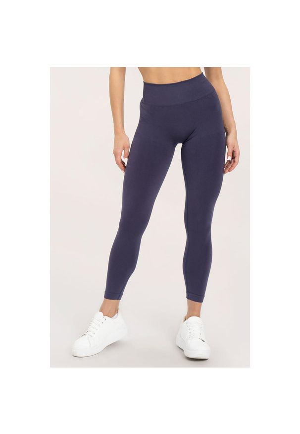 GYM GLAMOUR - Legginsy fitness damskie Gym Glamour flexible 2.0. Kolor: niebieski. Sport: fitness