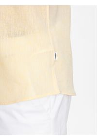 Lindbergh Koszula 30-203345A Żółty Slim Fit. Kolor: żółty. Materiał: len, bawełna
