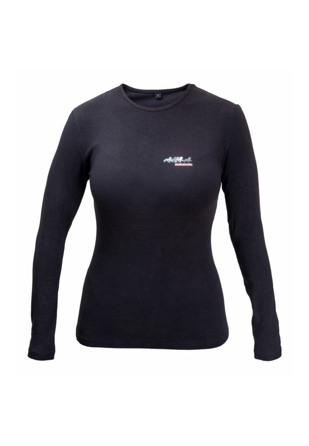 KARLSLUND - Damska koszulka z długim rękawem Karlslund Flói. Kolor: czarny. Długość rękawa: długi rękaw. Długość: długie