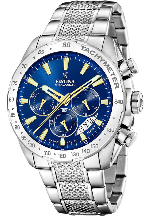 Zegarek Festina Zegarek męski Festina F20668-2 srebrny. Kolor: srebrny