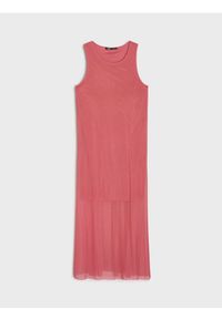 Sinsay - Sukienka babydoll maxi - różowy. Kolor: różowy. Długość: maxi