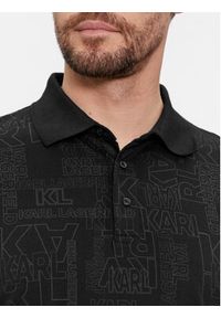 Karl Lagerfeld - KARL LAGERFELD Polo 745082 541224 Czarny Regular Fit. Typ kołnierza: polo. Kolor: czarny. Materiał: bawełna #2