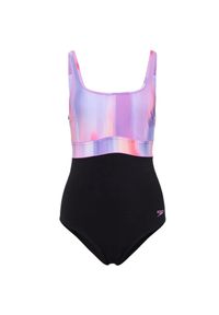 Damski kostium kąpielowy 1-częściowy Speedo Eco New Contour Eclipse Pr. Kolor: czarny, wielokolorowy, fioletowy
