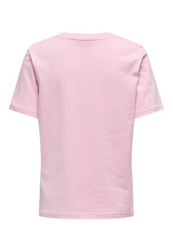 only - ONLY T-Shirt Monja 15320892 Różowy Regular Fit. Kolor: różowy. Materiał: bawełna