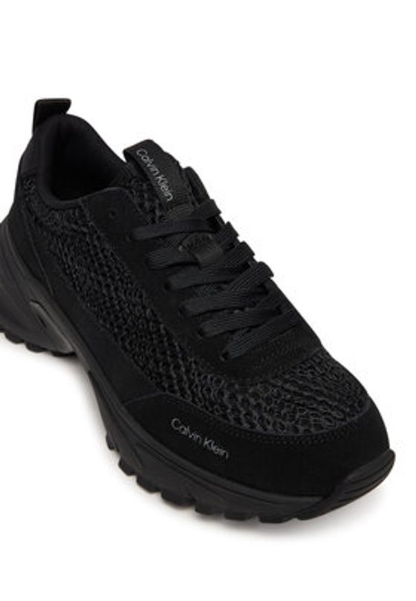 Calvin Klein Sneakersy Hike Runner Lace Up Techmix YW0YW02030 Czarny. Kolor: czarny. Materiał: skóra