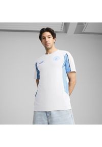 Puma - Męska koszulka Manchester City ftblARCHIVE PUMA White Team Light Blue. Kolor: niebieski, wielokolorowy, biały. Materiał: guma. Wzór: nadruk. Sport: piłka nożna