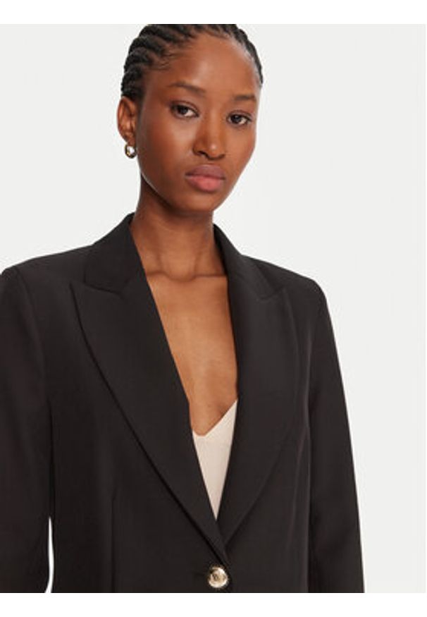 Maryley Marynarka 25IB187/M06/43NE Czarny Regular Fit. Kolor: czarny. Materiał: syntetyk