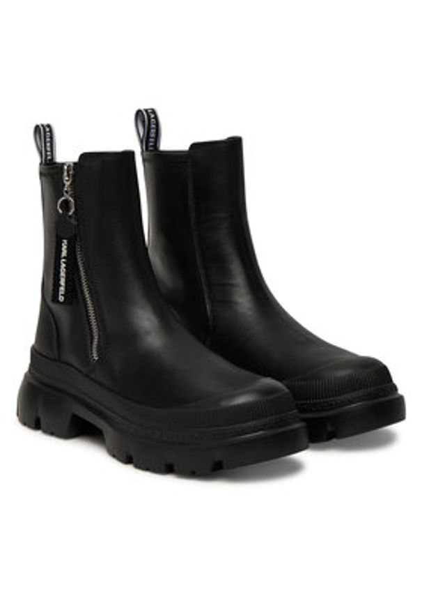Karl Lagerfeld - KARL LAGERFELD Botki KL43565 Czarny. Kolor: czarny. Materiał: skóra