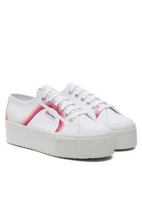 Superga Tenisówki Round Stripes 2790 S4128TW Biały. Kolor: biały. Materiał: materiał