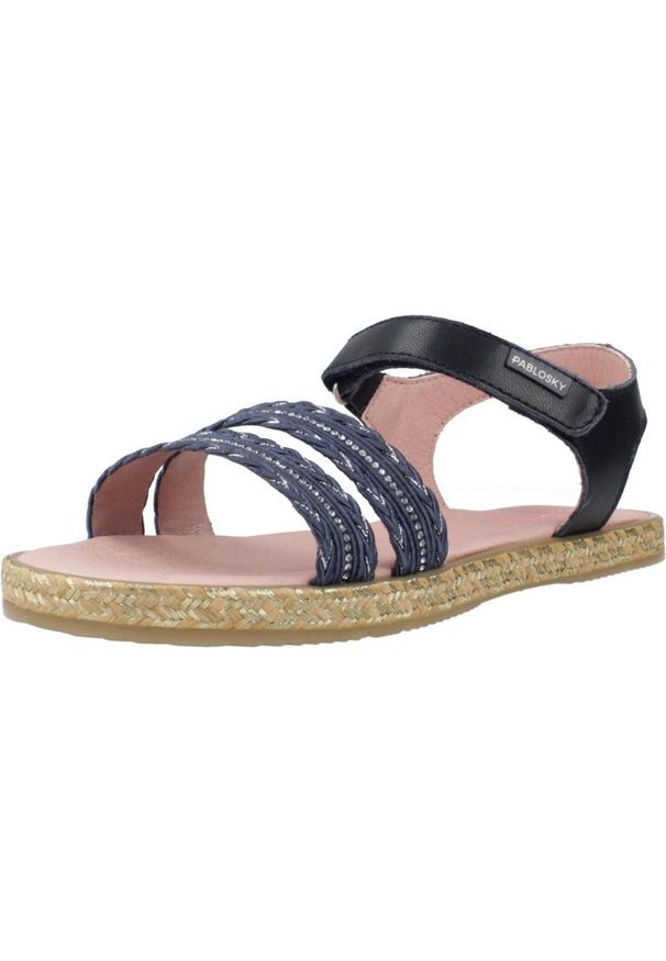 Pablosky - Sandały PABLOSKY 437020P Niebieski. Kolor: niebieski. Materiał: tkanina, skóra, syntetyk