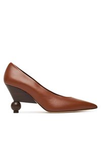 Czółenka Weekend Max Mara. Kolor: brązowy