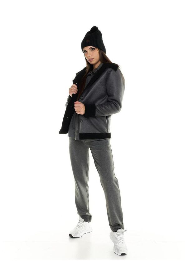 LEONE 1947 APPAREL - Damska kurtka Leone w kolorze Grayss Sherpa. Kolor: szary. Materiał: tkanina. Sport: turystyka piesza