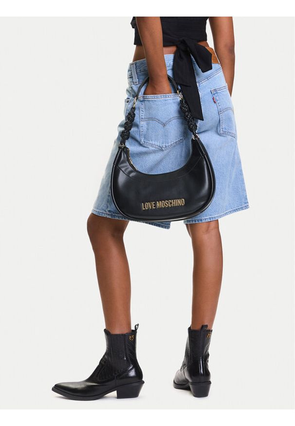 Love Moschino - LOVE MOSCHINO Torebka JC4237PP0MKL0000 Czarny. Kolor: czarny. Materiał: skórzane