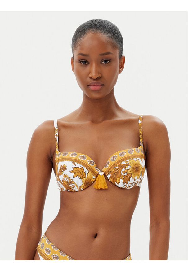 SELMARK - Selmark Góra od bikini BM217 Żółty. Kolor: żółty. Materiał: syntetyk