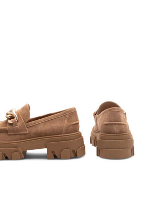 Badura Loafersy SOPHIA-01 Brązowy. Kolor: brązowy. Materiał: zamsz, skóra