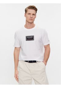 TOMMY HILFIGER - Tommy Hilfiger T-Shirt Label Hd Print Tee MW0MW34391 Biały Regular Fit. Kolor: biały. Materiał: bawełna. Wzór: nadruk #1