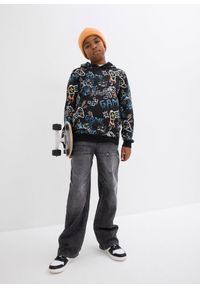 bonprix - Bluza z kapturem z czystej bawełny organicznej. Typ kołnierza: kaptur. Kolor: czarny. Materiał: bawełna #3