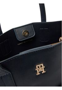 TOMMY HILFIGER - Tommy Hilfiger Torebka Th Distinct Mini Tote AW0AW17192 Granatowy. Kolor: niebieski. Materiał: skórzane #5