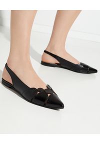 PRETTY BALLERINAS - Czarne sandały Ella. Okazja: do pracy. Kolor: czarny. Wzór: ażurowy, geometria. Styl: klasyczny #1